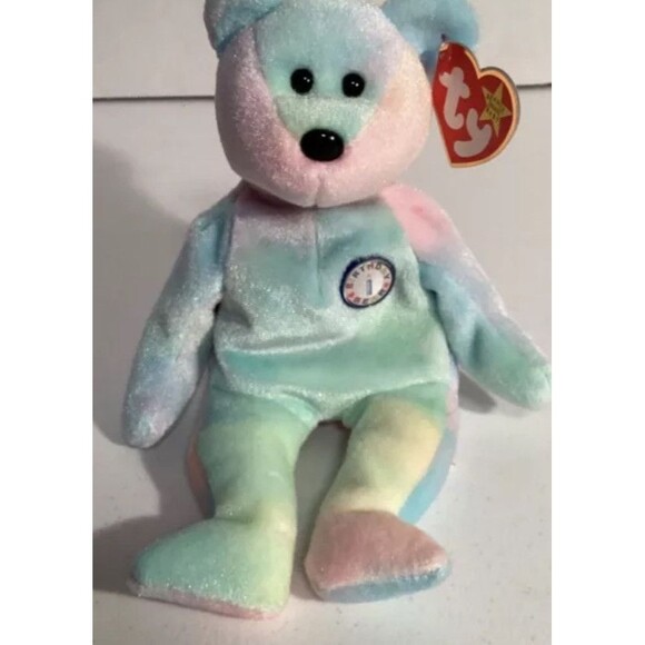 Lot Of Ty Beanie Baby America, Ariel, Birthday, Clubby II, Panda, Signature Bear - Picture 10 of 16